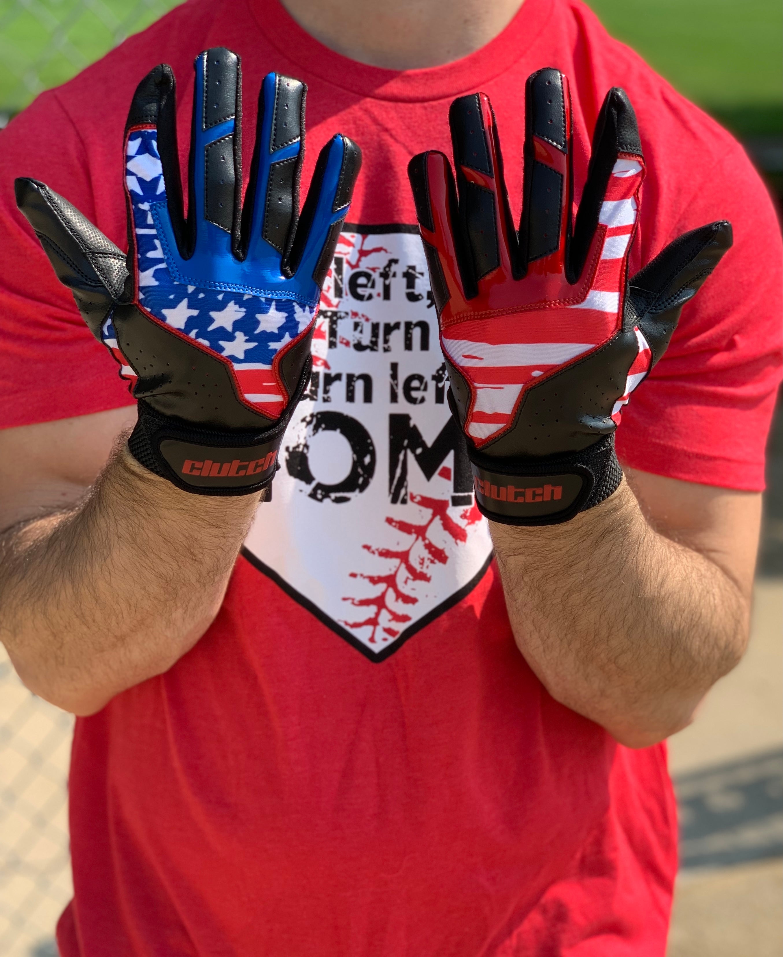 American flag cheap batting gloves